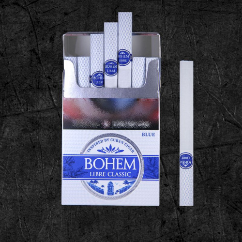 Сигариллы Бохем Либре Классик Блю Кинг Сайз (Bohem Libre Classic Blue King Size) Сигариллы классические крепостью 6 мг , формата Кинг Сайз